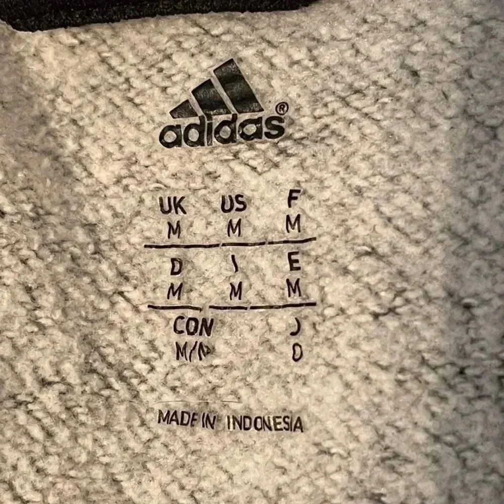 ADIDAS‎ grey and black hoodie Size: medium